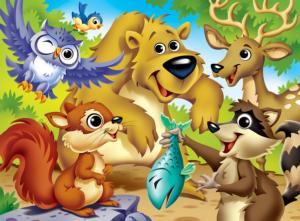 Woodland Animals Cartoons Children's Puzzles By MasterPieces