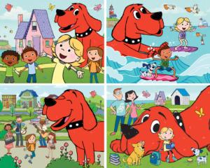 Clifford - 4-pack 100pc Puzzles Dogs Multi-Pack By MasterPieces