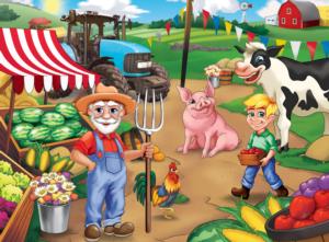 Old MacDonald's Farm - Market Day Farm Animal Children's Puzzles By MasterPieces