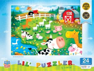 Lil Puzzler Old MacDonald's Farm Children's Cartoon Children's Puzzles By MasterPieces