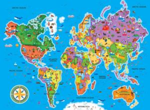 Educational - World Map Maps & Geography Children's Puzzles By MasterPieces