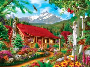 Mountain Hideaway Cabin & Cottage Large Piece By MasterPieces