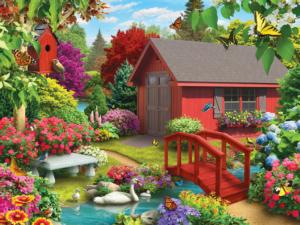 Over the Bridge Cabin & Cottage Jigsaw Puzzle By MasterPieces