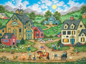 Liberty Farm Parade Americana & Folk Art Jigsaw Puzzle By MasterPieces