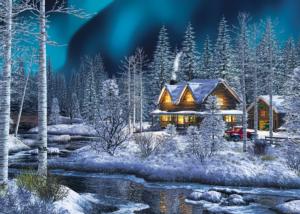 Northern Lights Cabin & Cottage Jigsaw Puzzle By MasterPieces