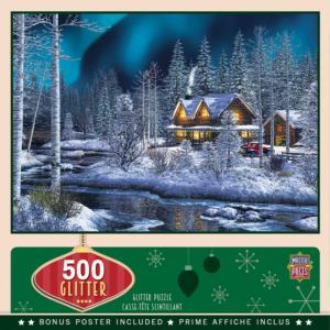 Northern Lights - Scratch and Dent Cabin & Cottage Jigsaw Puzzle By MasterPieces
