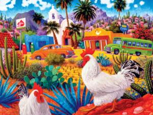 Gallos Blancos - Scratch and Dent Landscape Jigsaw Puzzle By MasterPieces