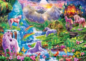 Unicorns Retreat Waterfalls Jigsaw Puzzle By MasterPieces