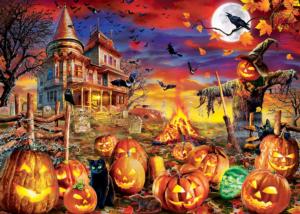 Halloween Night Farmhouse Pumpkins 500 Pcs Jigsaw Puzzle Educational Toys Gift 