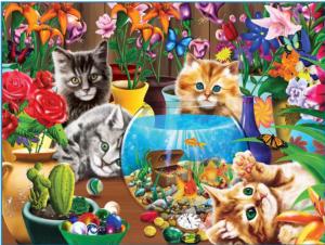 Marvelous Kittens Flowers Family Pieces By MasterPieces