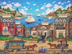 Ocenside Trolley Beach & Ocean Jigsaw Puzzle By MasterPieces