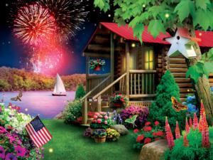Summer Celebration Cabin & Cottage Large Piece By MasterPieces