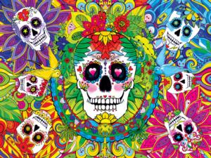 Sugar Skulls Day of the Dead Large Piece By MasterPieces
