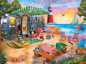 Oceanside Camping Beach & Ocean Large Piece By MasterPieces
