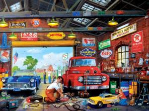 Wheels - Wayne's Garage  Nostalgic & Retro Jigsaw Puzzle By MasterPieces