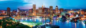 Baltimore 1,000 Piece Panoramic Puzzle Skyline / Cityscape Panoramic Puzzle By MasterPieces