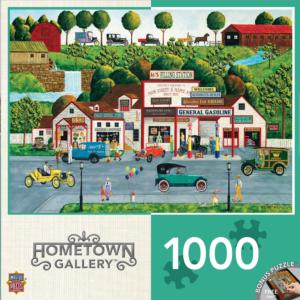 The Old Filling Station (Hometown Gallery) Americana & Folk Art Jigsaw Puzzle By MasterPieces
