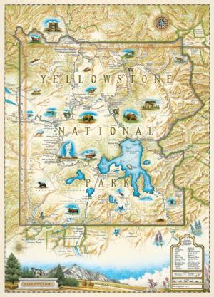 Yellowstone National Park (Xplorer Maps) Maps & Geography Jigsaw Puzzle By MasterPieces