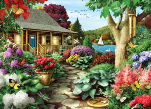 Dragonfly Garden Cabin & Cottage Jigsaw Puzzle By MasterPieces
