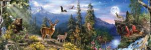 Real Tree Forest Animal Panoramic Puzzle By MasterPieces