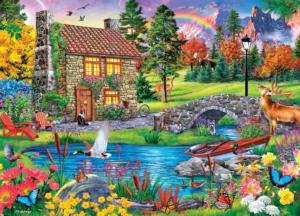 Stoney Brook Retreat Cottage / Cabin Jigsaw Puzzle By MasterPieces