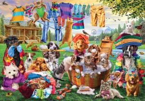 Laundry Day Rascals - Scratch and Dent Dogs Large Piece By MasterPieces