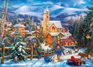 Sledding to Home Snow Jigsaw Puzzle By MasterPieces
