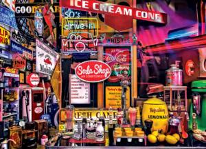 Gas Pump Heaven - Scratch and Dent Americana & Folk Art Jigsaw Puzzle By MasterPieces