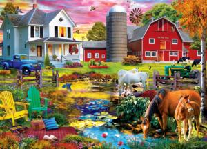 Picnic on the Farm Farm Animal Jigsaw Puzzle By MasterPieces