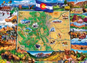 Colorado Map - Scratch and Dent United States Jigsaw Puzzle By MasterPieces