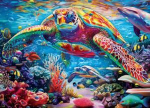 Colorize - Coral Kingdom Sea Life Jigsaw Puzzle By MasterPieces