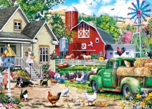 Holly Tree Farm Chickens & Roosters Jigsaw Puzzle By MasterPieces