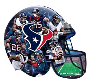 Houston Texans Helmet Shaped Puzzle Sports Jigsaw Puzzle By MasterPieces
