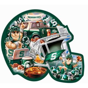 Michigan State Helmet Shaped Puzzle Football Jigsaw Puzzle By MasterPieces