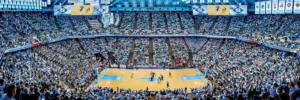 UNC Tar Heels NCAA Stadium Panoramics Basketball Center View Sports Panoramic Puzzle By MasterPieces