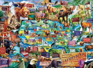 National Parks Map National Parks Children's Puzzles By MasterPieces