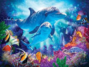 Dolphin Guardian - Scratch and Dent Fish Jigsaw Puzzle By SunsOut