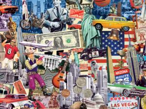 Americana Collage Jigsaw Puzzle By Willow Creek Press