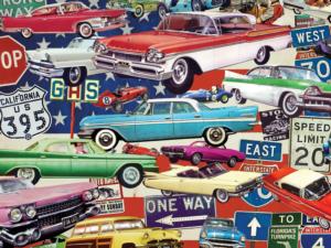 Classic Rides Cars Jigsaw Puzzle By Willow Creek Press