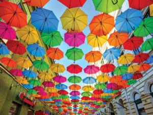 Umbrella Street - Scratch and Dent Photography Jigsaw Puzzle By Willow Creek Press