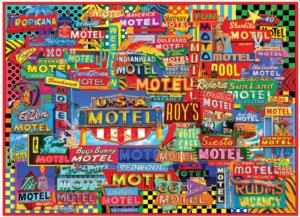 Motel Road Trip Nostalgic & Retro Jigsaw Puzzle By Willow Creek Press