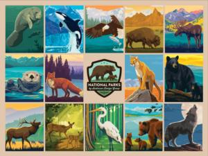 National Parks Wildlife National Parks Jigsaw Puzzle By Willow Creek Press