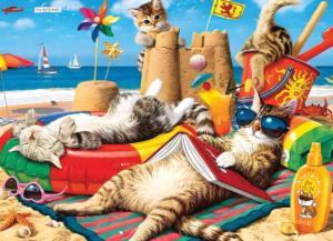 Beach Cats Beach & Ocean Jigsaw Puzzle By Willow Creek Press