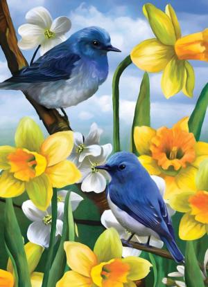 Mountain Bluebirds Birds Jigsaw Puzzle By Willow Creek Press