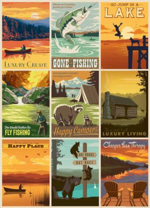 Lake & Lodge Camping Jigsaw Puzzle By Willow Creek Press