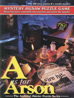 Mystery Puzzle - A is for Arson Murder Mystery Jigsaw Puzzle By TDC Games