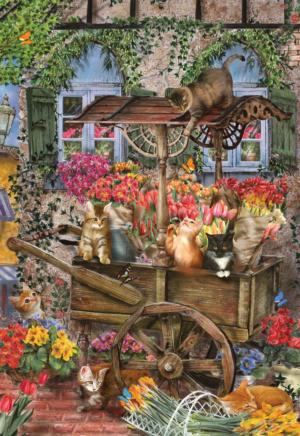 The Flower Cart Flowers Jigsaw Puzzle By Crown Point Graphics