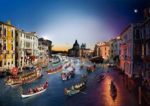 Regata Storica, Venice, Day to Night™ Sunrise / Sunset Jigsaw Puzzle By 4D Cityscape Inc.