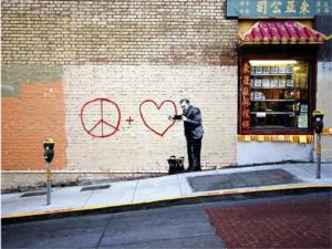 Urban Art Graffiti: Peaceful Hearts Doctor Graphics / Illustration Jigsaw Puzzle By 4D Cityscape Inc.