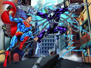 Lenticular Superman vs Electro Super-heroes Lenticular Puzzle By 4D Cityscape Inc.